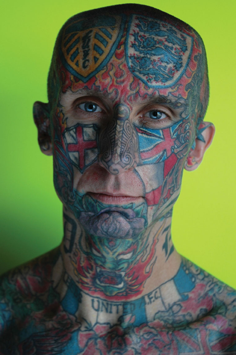 skinhead face tattoos