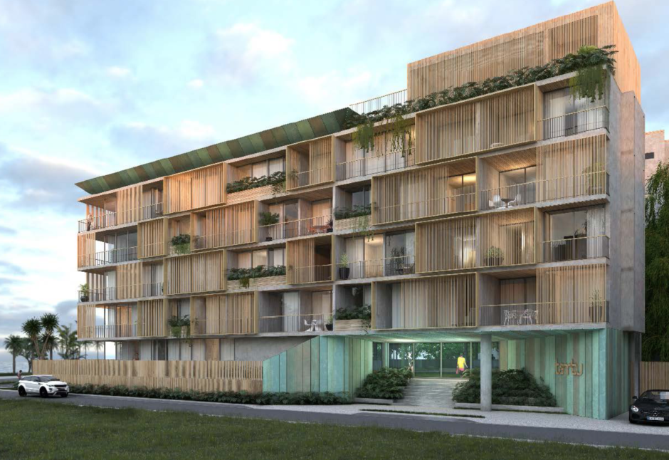 BAMBOO EDIFICE INTEGRATED TO SAO PAULO COASTLINE LANDSCAPE